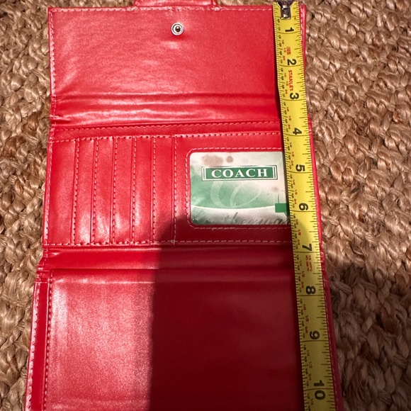 Red Coach Wallet - Picture 5 of 7